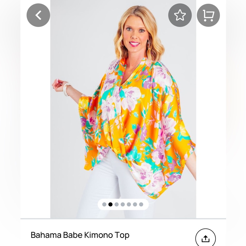 Floral Kimono Top - Orange